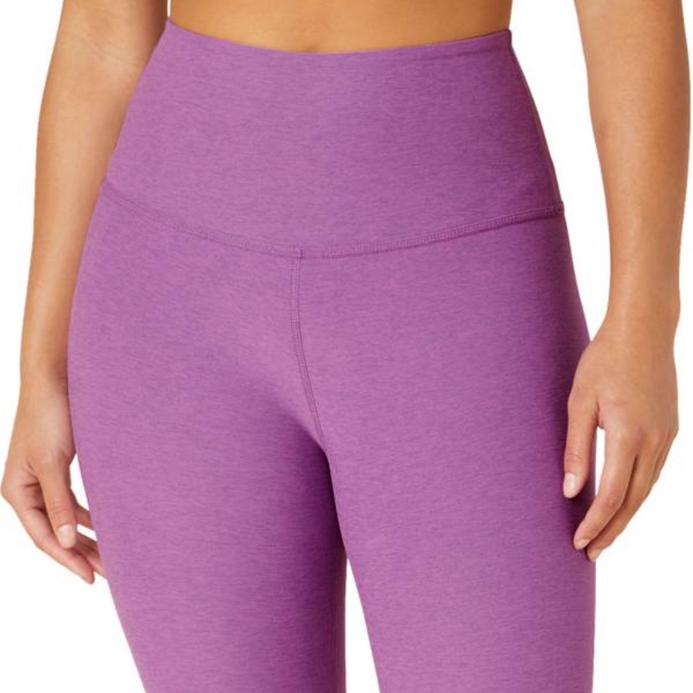 Beyond Yoga High Waisted Midi legging in Bright Iris Heather, Size XS